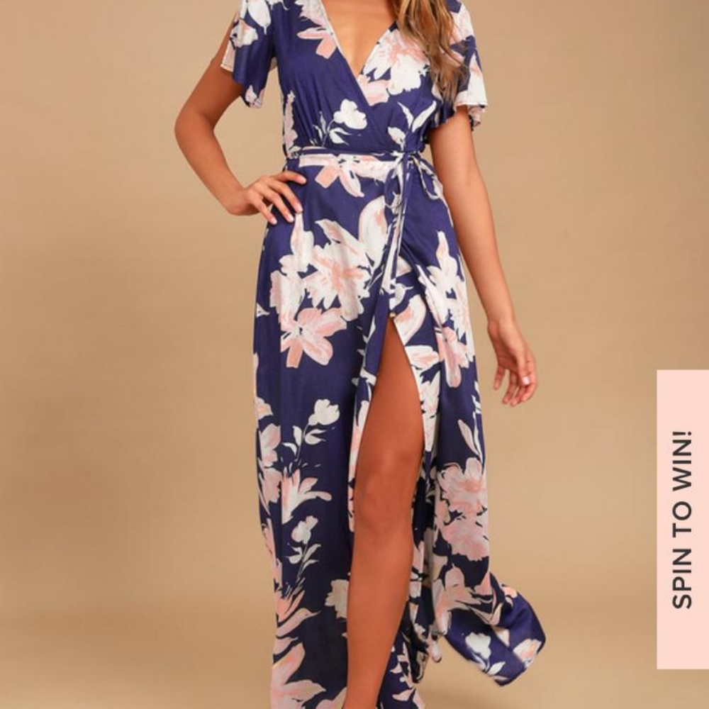 Lulus maxi wrap dress